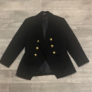 Express Black Blazer with Gold Buttons